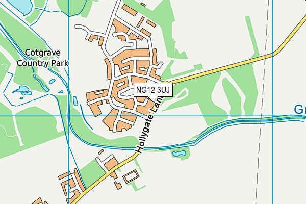 NG12 3UJ map - OS VectorMap District (Ordnance Survey)