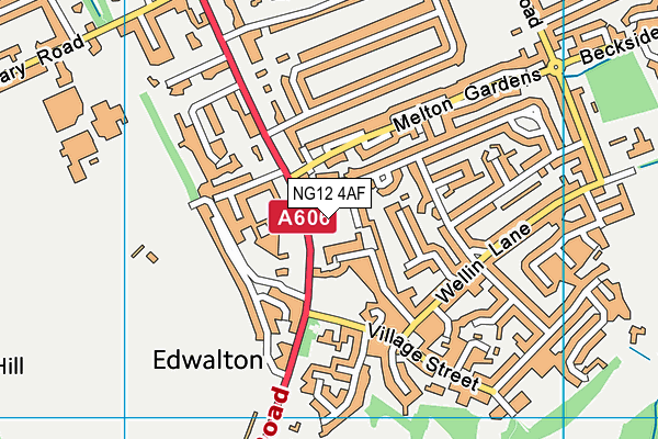 NG12 4AF map - OS VectorMap District (Ordnance Survey)