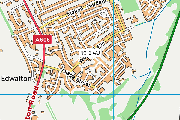 NG12 4AJ map - OS VectorMap District (Ordnance Survey)