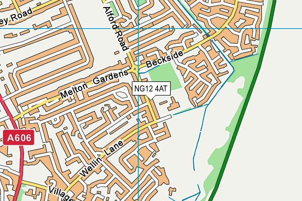 NG12 4AT map - OS VectorMap District (Ordnance Survey)