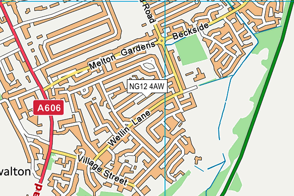 NG12 4AW map - OS VectorMap District (Ordnance Survey)