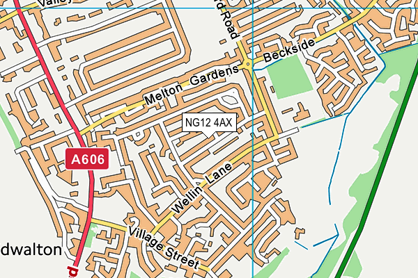 NG12 4AX map - OS VectorMap District (Ordnance Survey)