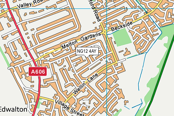NG12 4AY map - OS VectorMap District (Ordnance Survey)