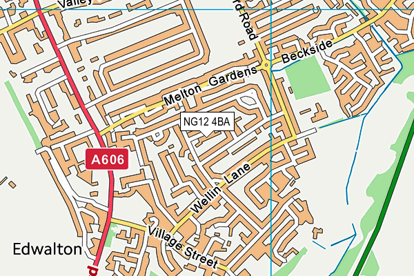 NG12 4BA map - OS VectorMap District (Ordnance Survey)