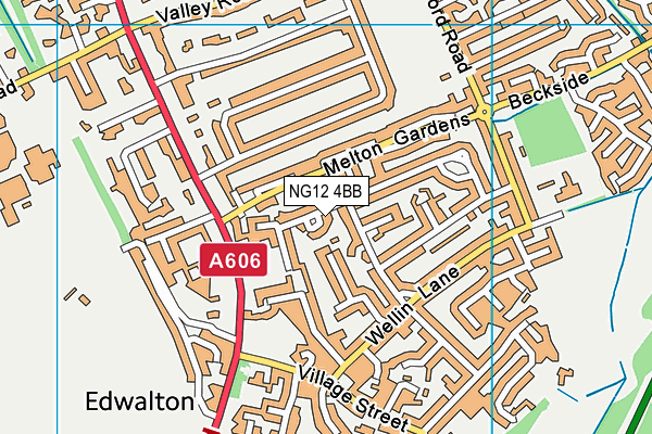 NG12 4BB map - OS VectorMap District (Ordnance Survey)