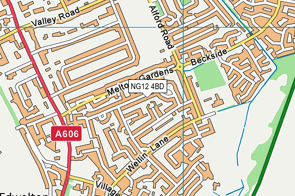 NG12 4BD map - OS VectorMap District (Ordnance Survey)