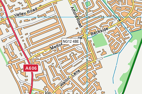 NG12 4BE map - OS VectorMap District (Ordnance Survey)