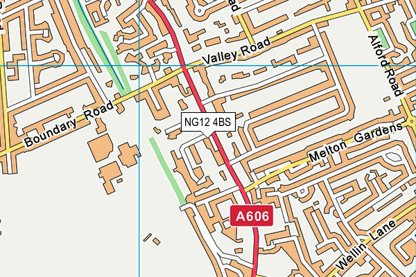 NG12 4BS map - OS VectorMap District (Ordnance Survey)