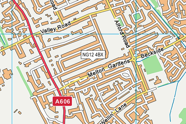 NG12 4BX map - OS VectorMap District (Ordnance Survey)