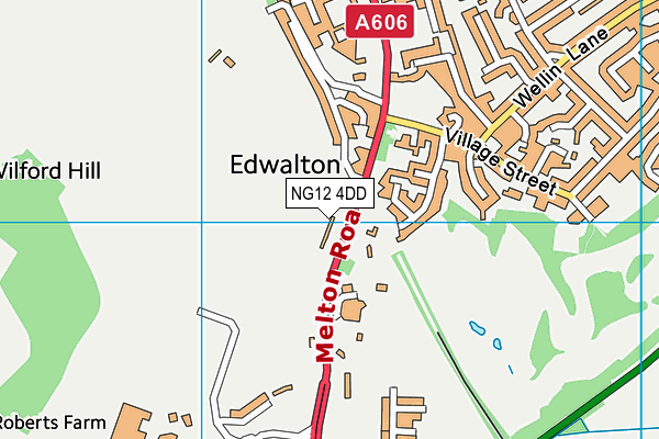 NG12 4DD map - OS VectorMap District (Ordnance Survey)