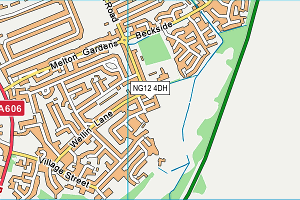 NG12 4DH map - OS VectorMap District (Ordnance Survey)