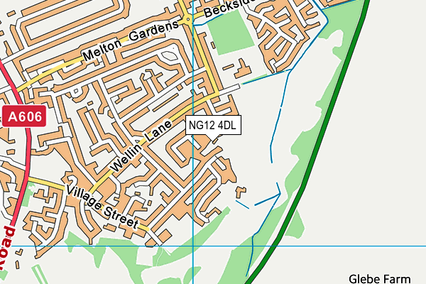 NG12 4DL map - OS VectorMap District (Ordnance Survey)