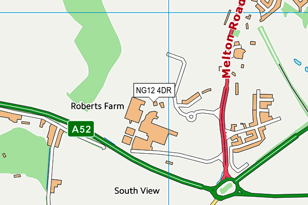 NG12 4DR map - OS VectorMap District (Ordnance Survey)