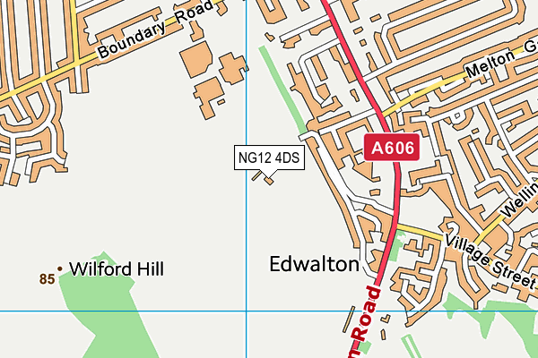 NG12 4DS map - OS VectorMap District (Ordnance Survey)