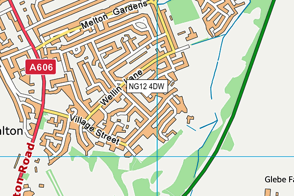 NG12 4DW map - OS VectorMap District (Ordnance Survey)