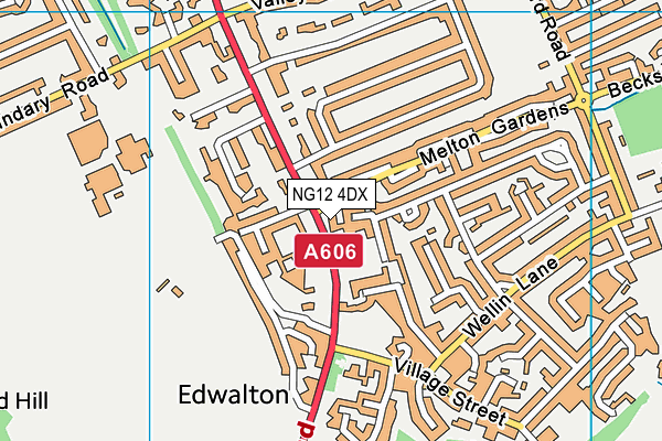 NG12 4DX map - OS VectorMap District (Ordnance Survey)