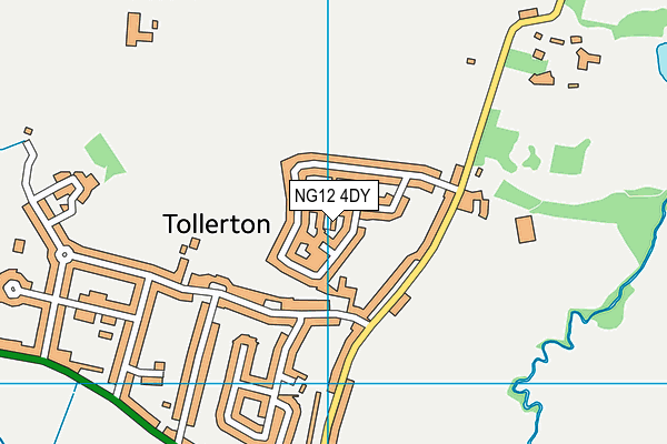 NG12 4DY map - OS VectorMap District (Ordnance Survey)