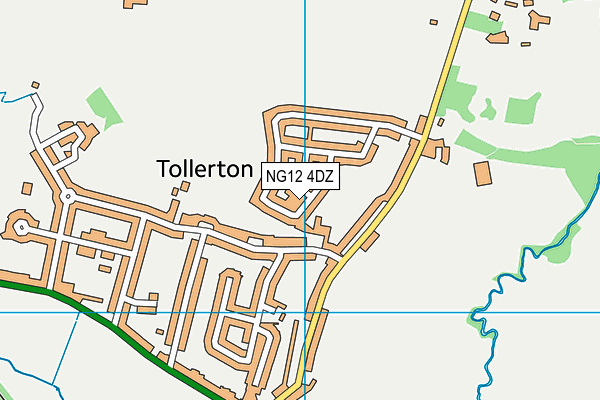 NG12 4DZ map - OS VectorMap District (Ordnance Survey)