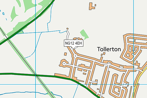 NG12 4EH map - OS VectorMap District (Ordnance Survey)