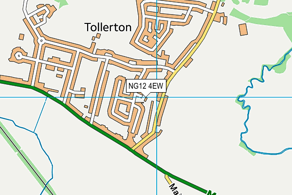 NG12 4EW map - OS VectorMap District (Ordnance Survey)