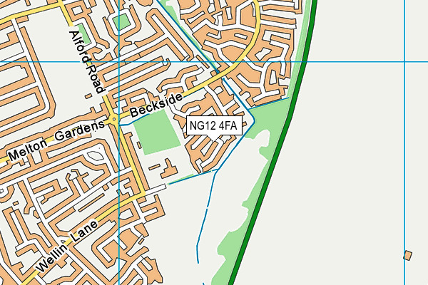 NG12 4FA map - OS VectorMap District (Ordnance Survey)
