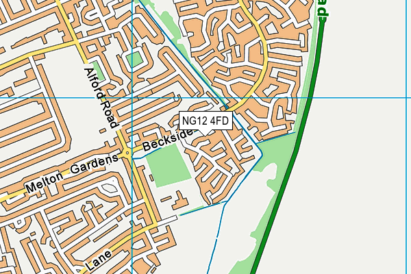 NG12 4FD map - OS VectorMap District (Ordnance Survey)