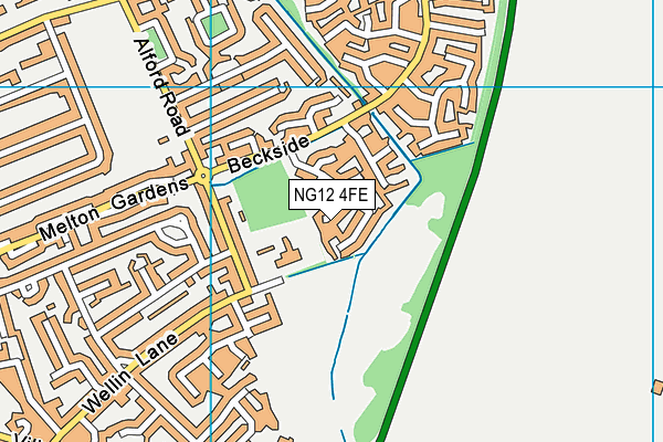 NG12 4FE map - OS VectorMap District (Ordnance Survey)