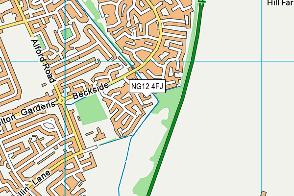NG12 4FJ map - OS VectorMap District (Ordnance Survey)