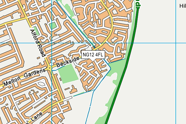 NG12 4FL map - OS VectorMap District (Ordnance Survey)