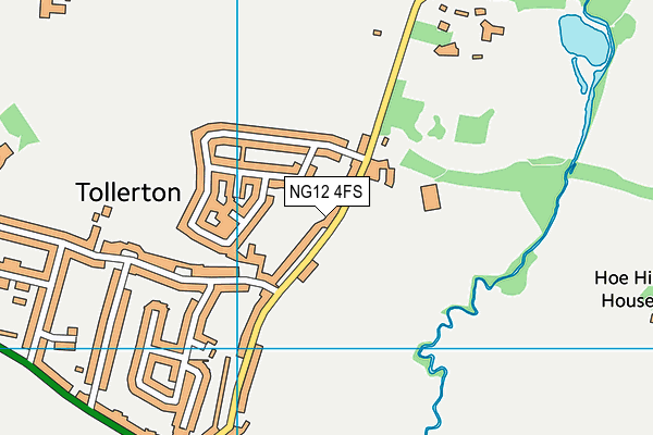 NG12 4FS map - OS VectorMap District (Ordnance Survey)
