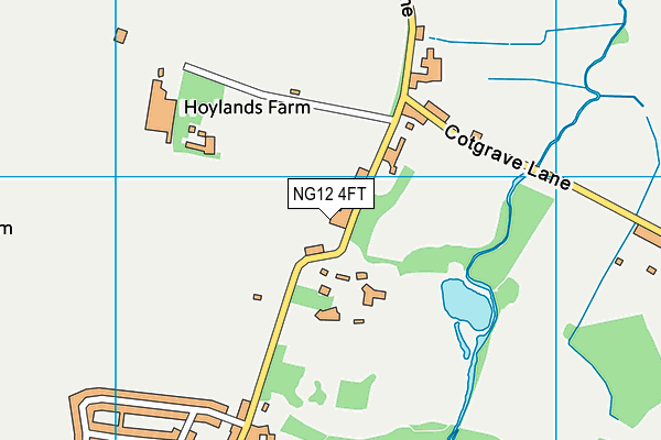 NG12 4FT map - OS VectorMap District (Ordnance Survey)