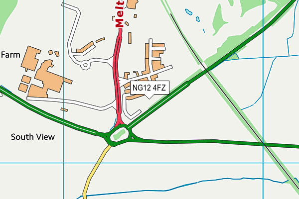 NG12 4FZ map - OS VectorMap District (Ordnance Survey)