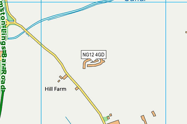 NG12 4GD map - OS VectorMap District (Ordnance Survey)