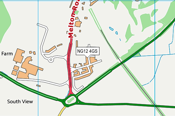 NG12 4GS map - OS VectorMap District (Ordnance Survey)