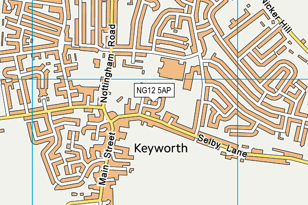 NG12 5AP map - OS VectorMap District (Ordnance Survey)