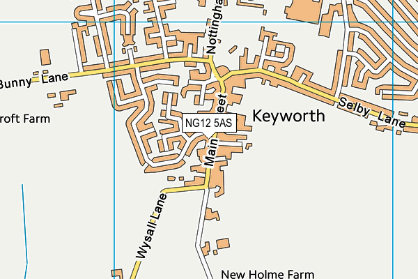 NG12 5AS map - OS VectorMap District (Ordnance Survey)