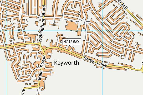 NG12 5AX map - OS VectorMap District (Ordnance Survey)