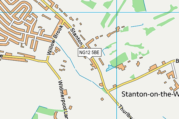 NG12 5BE map - OS VectorMap District (Ordnance Survey)