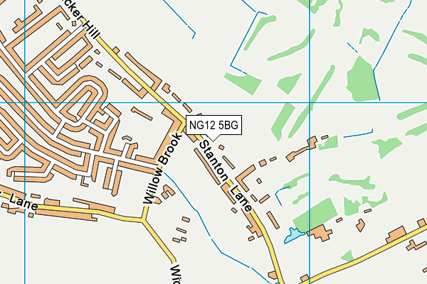 NG12 5BG map - OS VectorMap District (Ordnance Survey)