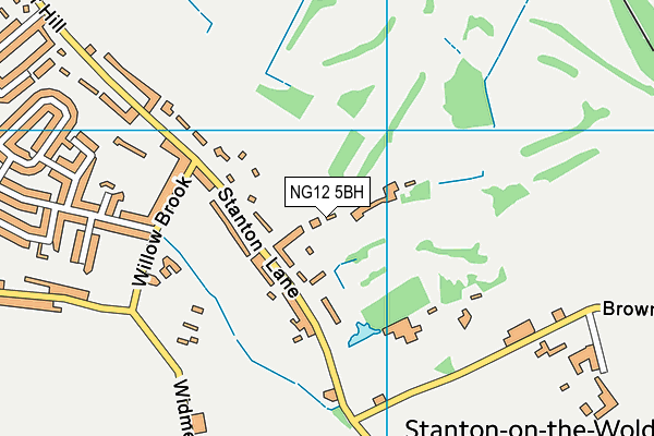 Map of STANTON-ON-THE-WOLDS GOLF CLUB LIMITED at district scale