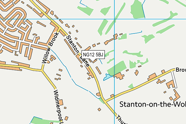 NG12 5BJ map - OS VectorMap District (Ordnance Survey)