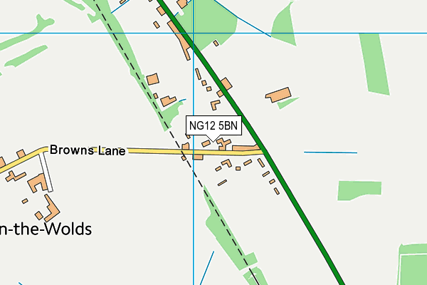 NG12 5BN map - OS VectorMap District (Ordnance Survey)