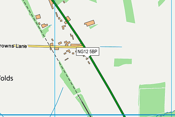 NG12 5BP map - OS VectorMap District (Ordnance Survey)