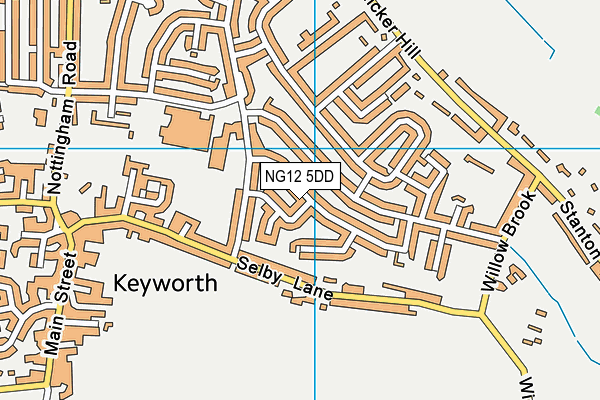 NG12 5DD map - OS VectorMap District (Ordnance Survey)
