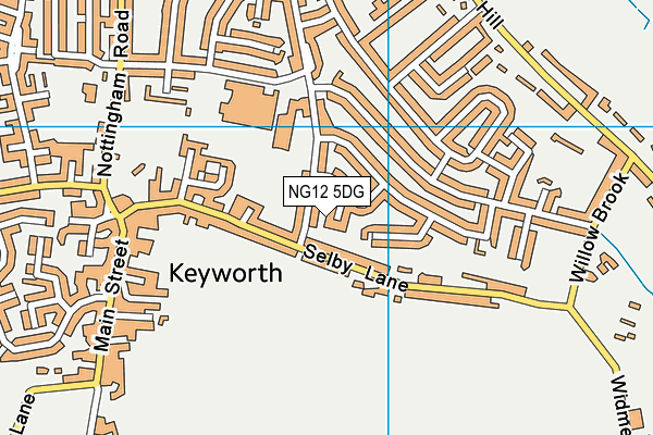 NG12 5DG map - OS VectorMap District (Ordnance Survey)