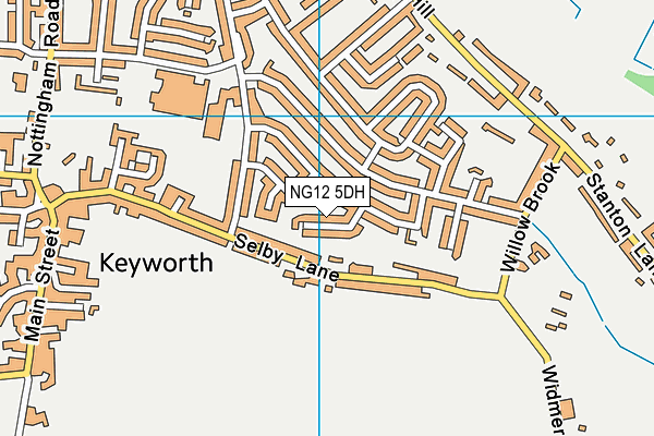 NG12 5DH map - OS VectorMap District (Ordnance Survey)