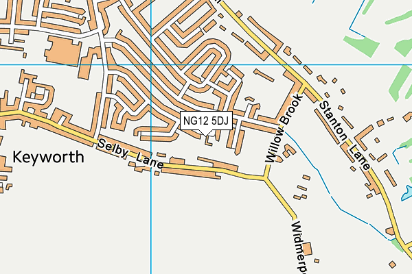 NG12 5DJ map - OS VectorMap District (Ordnance Survey)