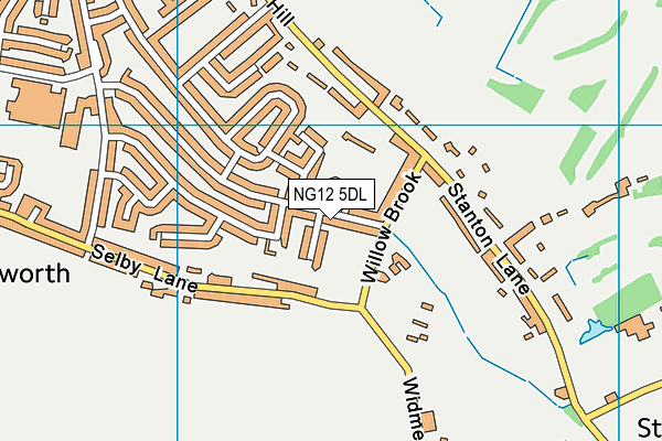 NG12 5DL map - OS VectorMap District (Ordnance Survey)