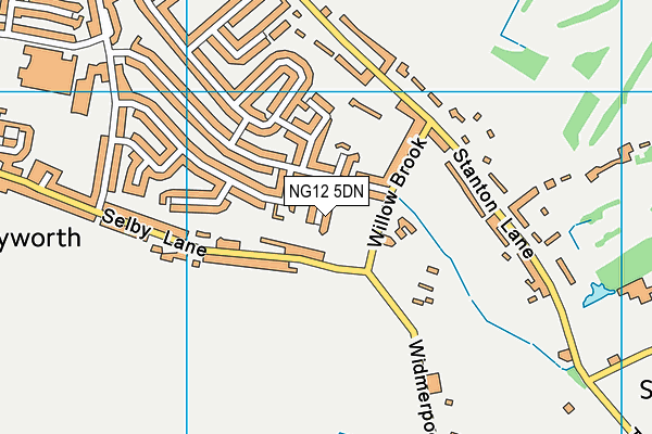 NG12 5DN map - OS VectorMap District (Ordnance Survey)
