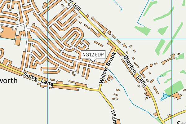 NG12 5DP map - OS VectorMap District (Ordnance Survey)